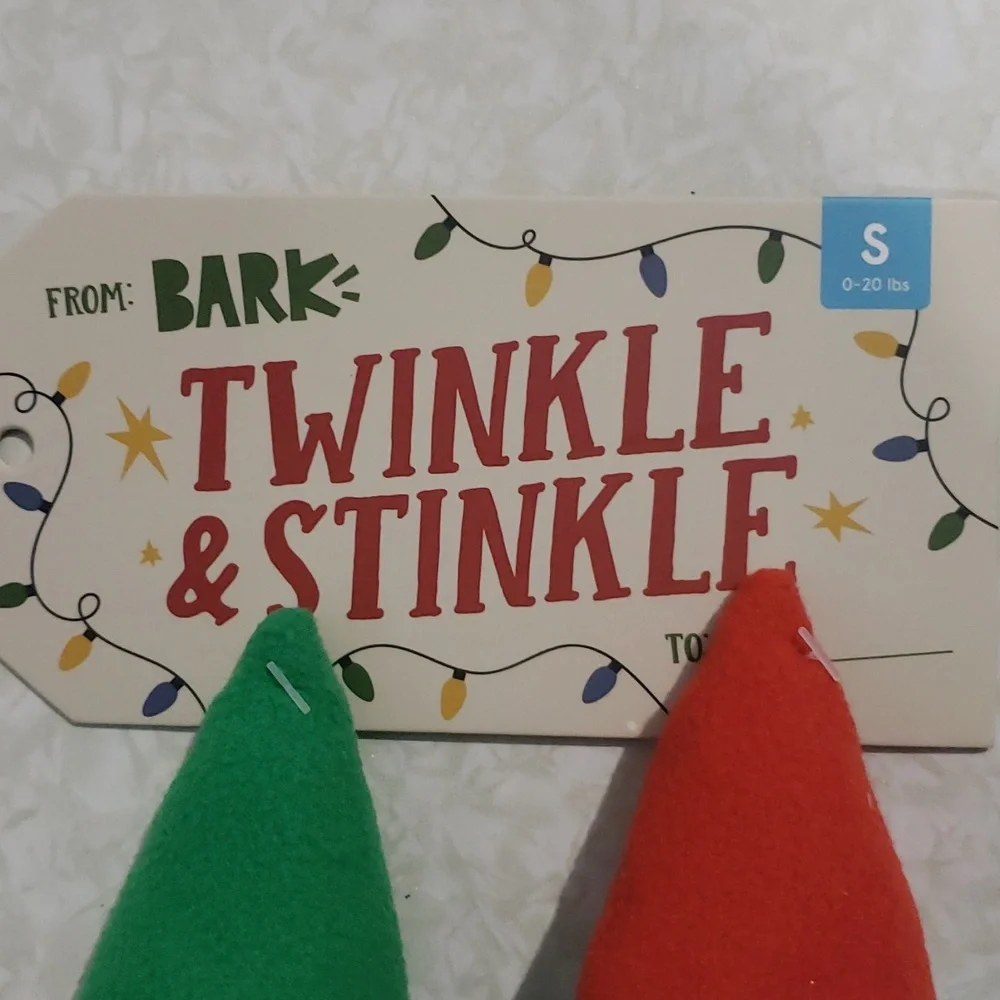 Twinkle & Stinkle Bark brand dog toys Size Small (0-20 pounds)‎ NWT
